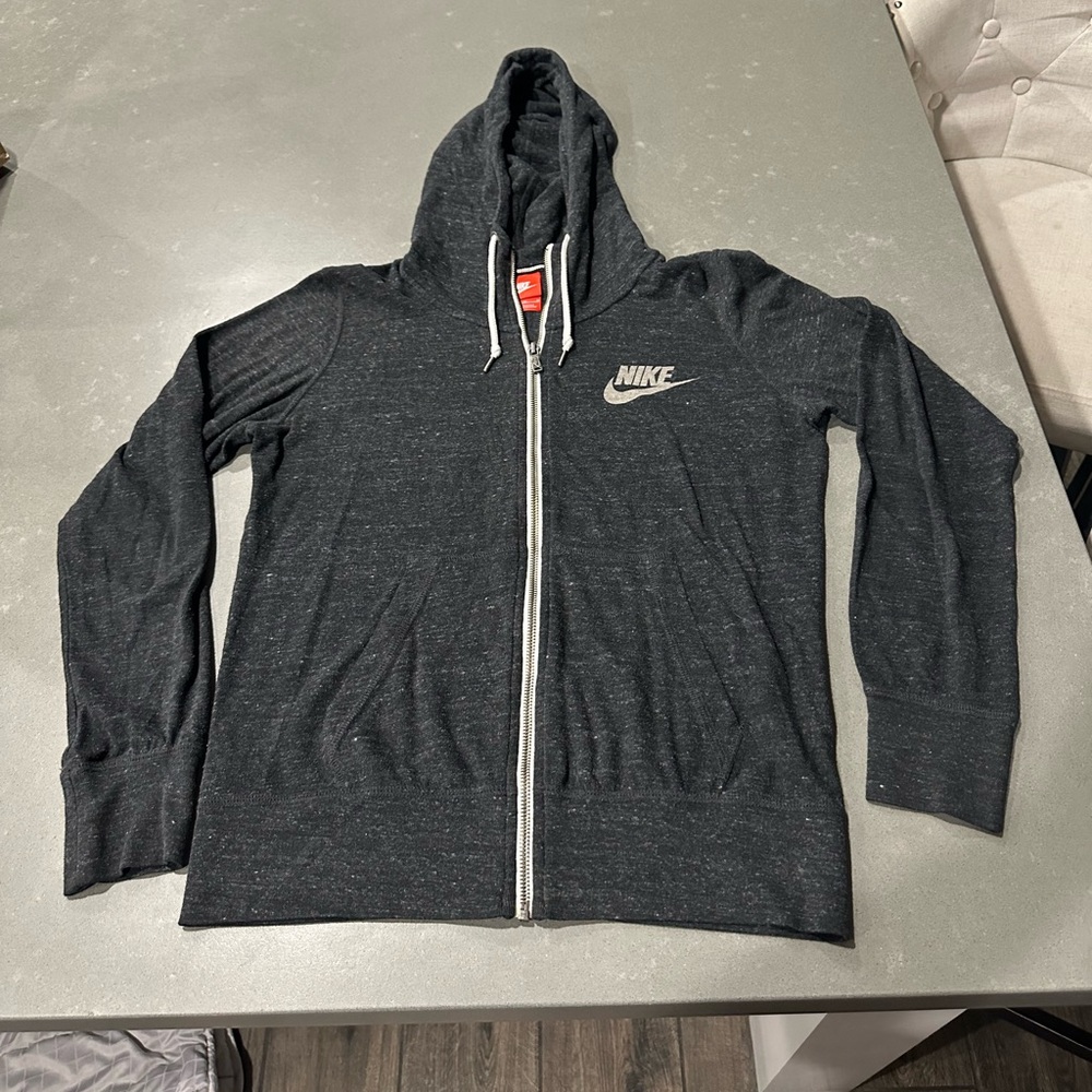 Nike Dark Heather Gray Zip Up Hoodie